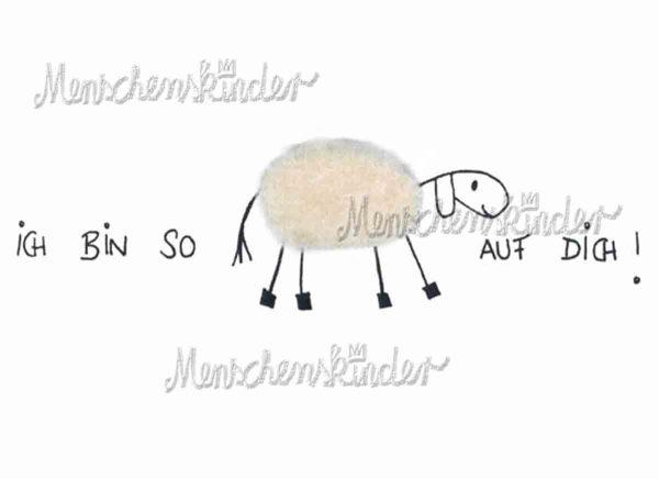 Plüschkarte -  So Schaf auf dich Schn?ppchen
