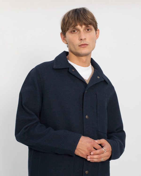 Leichte Jacke Waffle Cotton - Blau Schn?ppchen – Bild 3