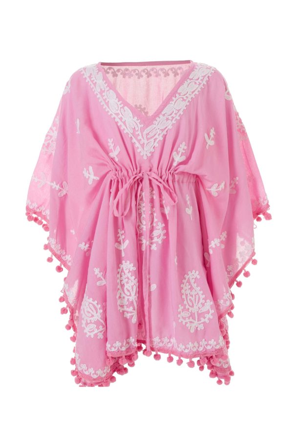 Baby Sharize Rose White Embroidered Kaftan Angebot